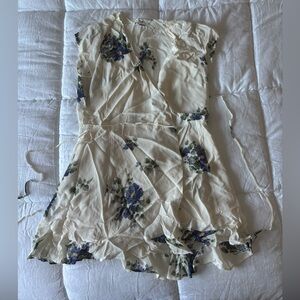 Reformation Radley Mini Dress in Macadamia